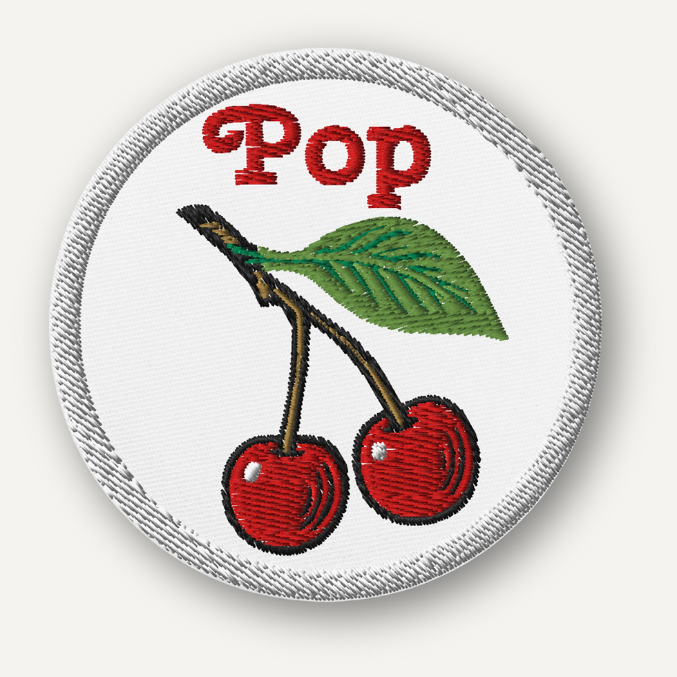 Thumbnail: Red Cherry Pop Embroidered Patch