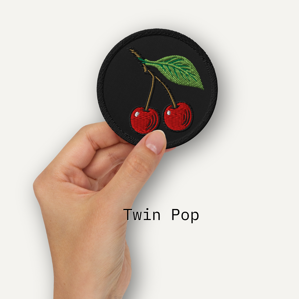 Thumbnail: Red Cherry Pop Embroidered Patch
