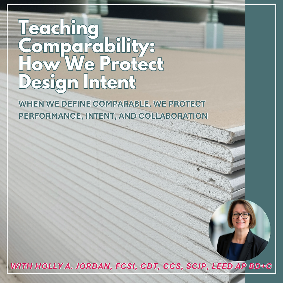 Teaching Comparability: How We Protect Design Intent
