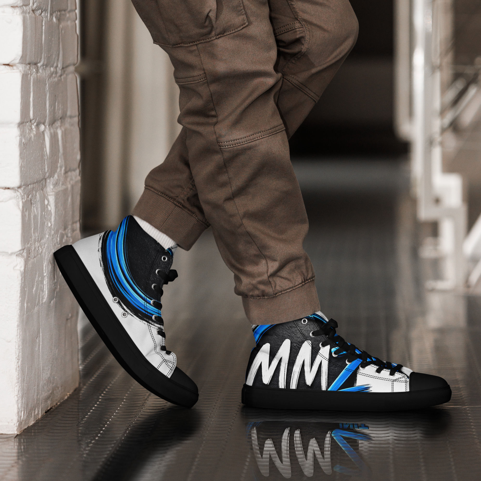 MMZinit Elevates Black/Bules Mens shoes
