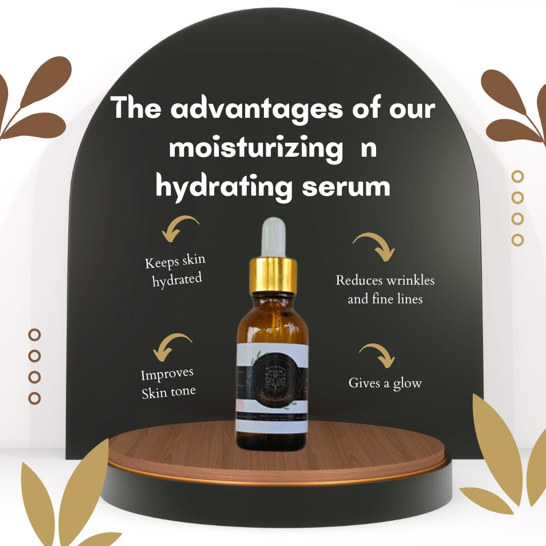 SPARSHANAND moisturising and hydrating serum is a ultimate solution for dry skin in need of hydration and nourishment.Natural extract of pomogrenate peel and banana  help to provide elasticity and hydration and moisturize to provide radiant skin.