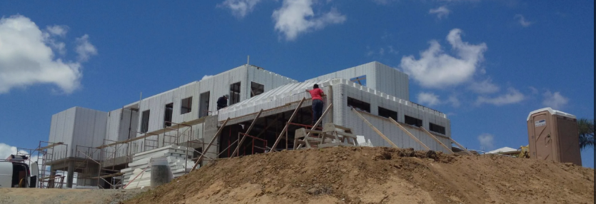 Home with Scip wall and roof