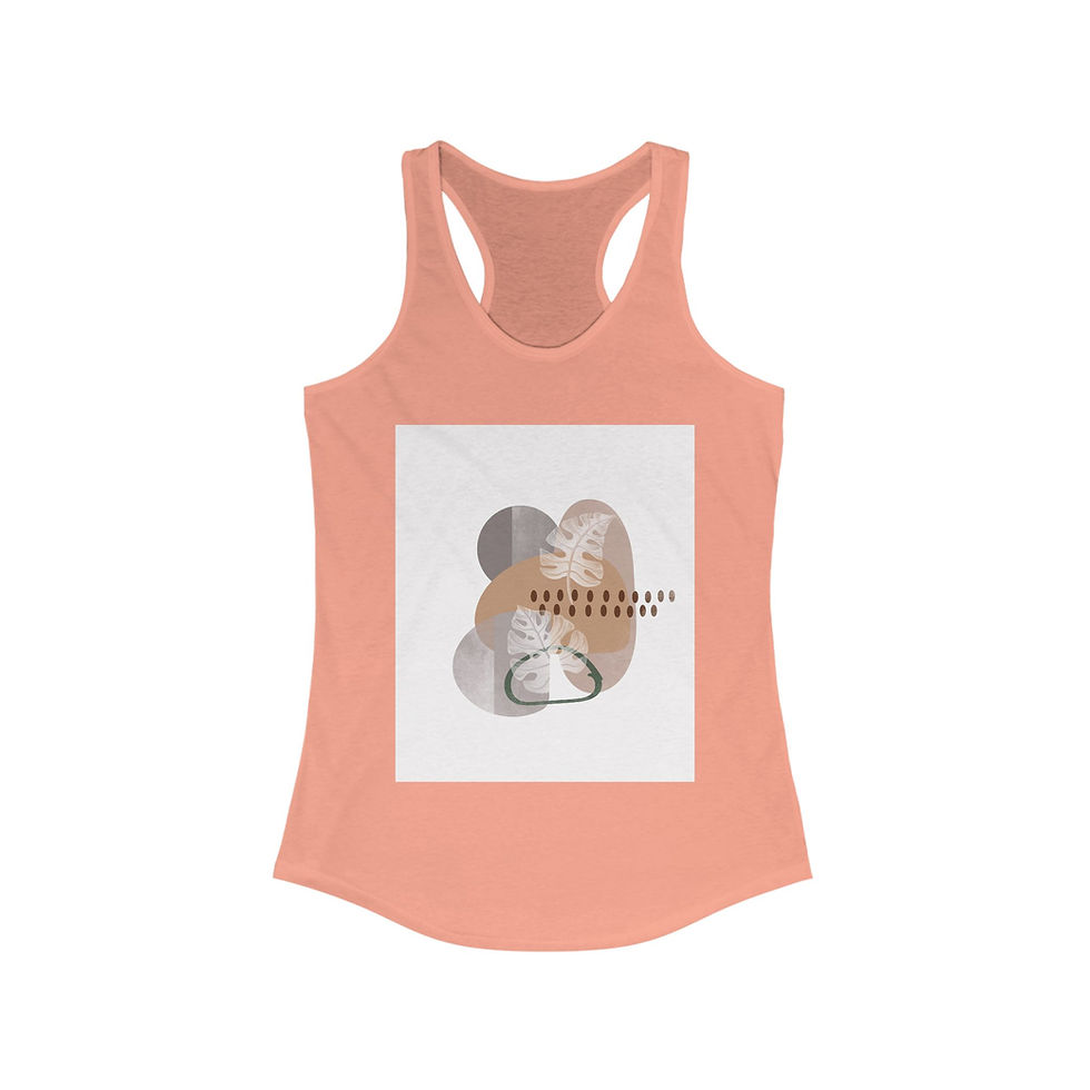 Thumbnail: Boho Women's Racerback Tank | Minimalist Sleeveless Top with Boho Design