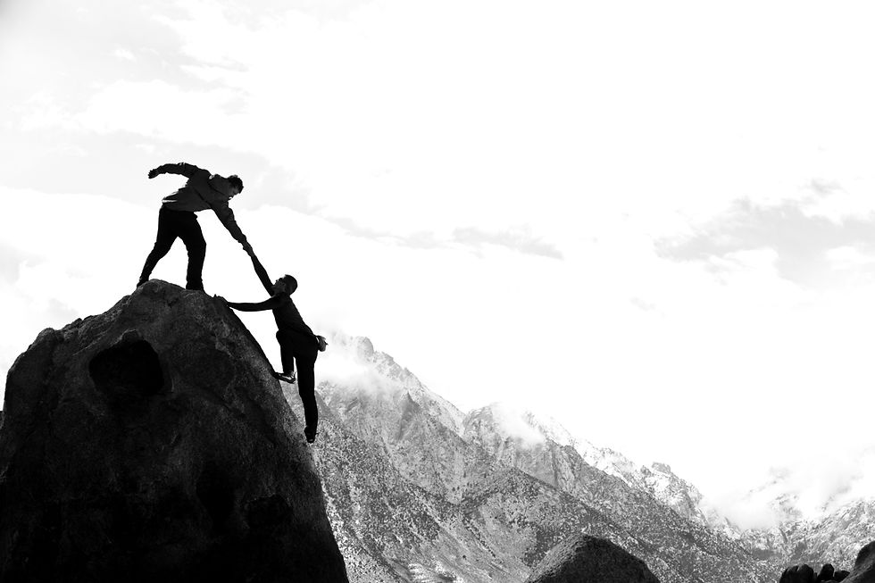 Mountain Climbing Teamwork