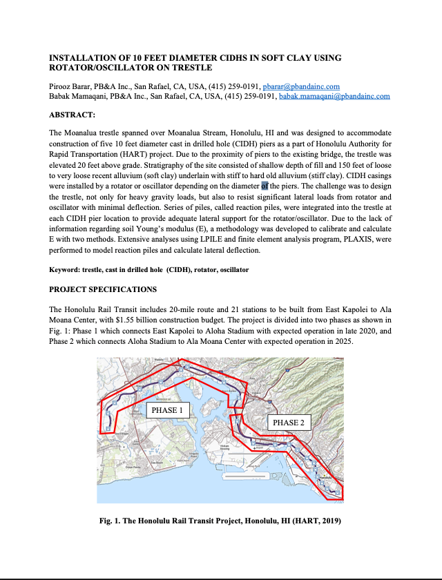 White paper on the subject of our trestle work on the HART project in Honolulu, HI.