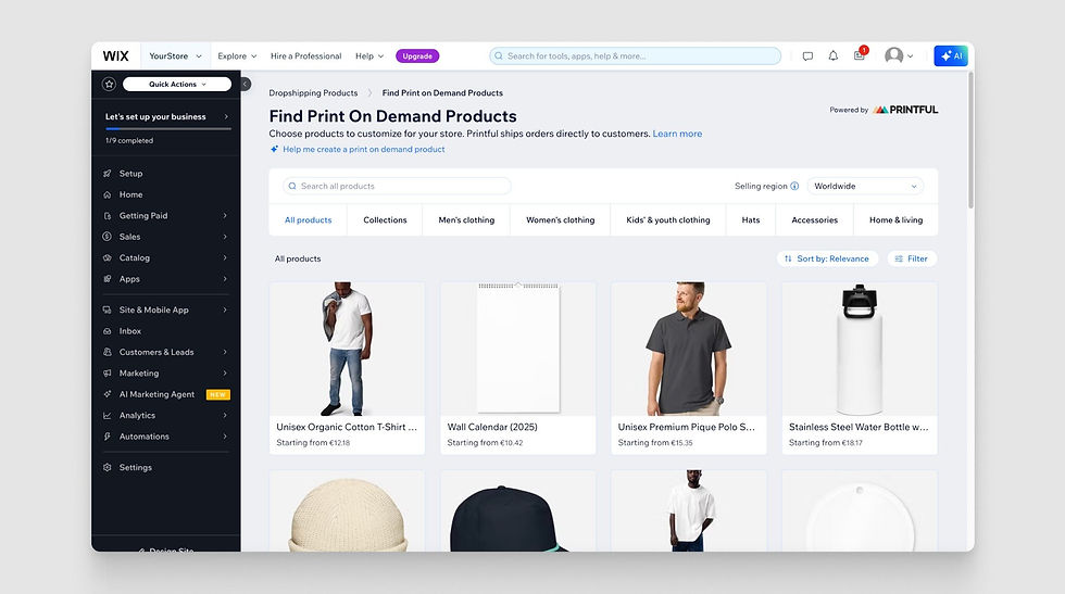 wix and printful set up simplifiied