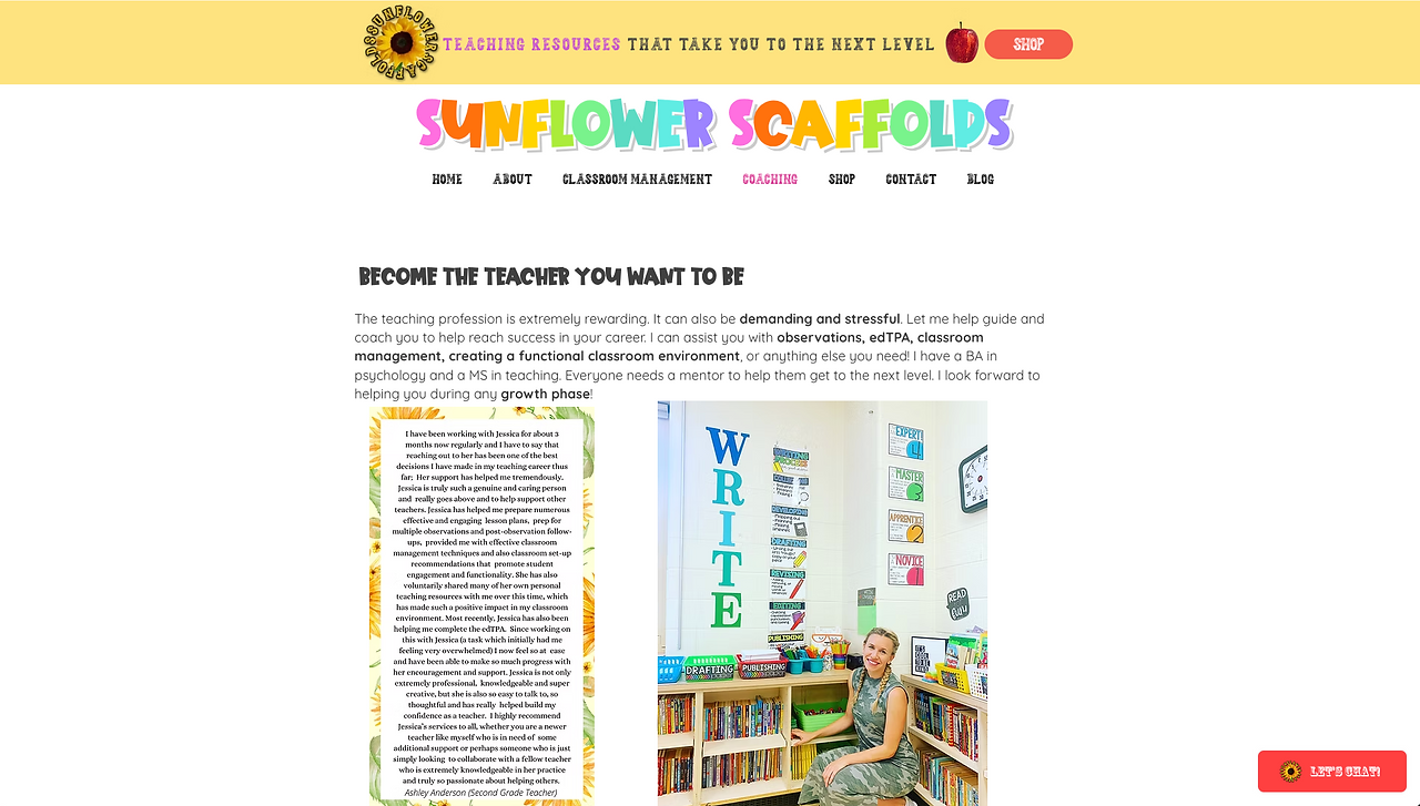 sunflower scaffolds coaching 