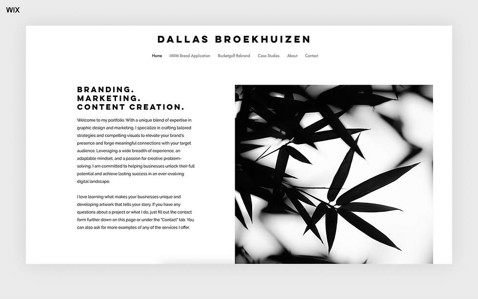 ai portfolio built on wix