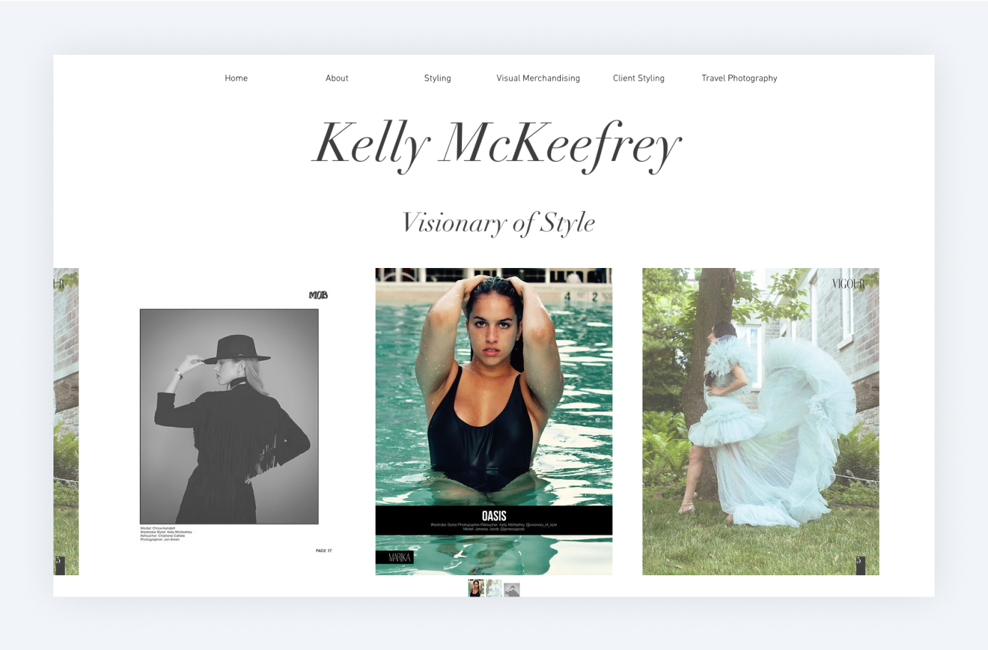 fashion styling and merchandising portfolio example