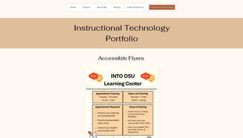 instructional technology portfolio example