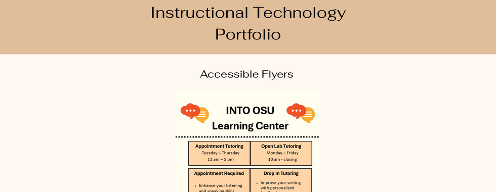instructional technology portfolio example