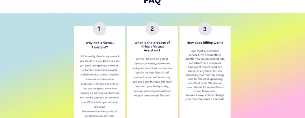 faq virtual assistant website