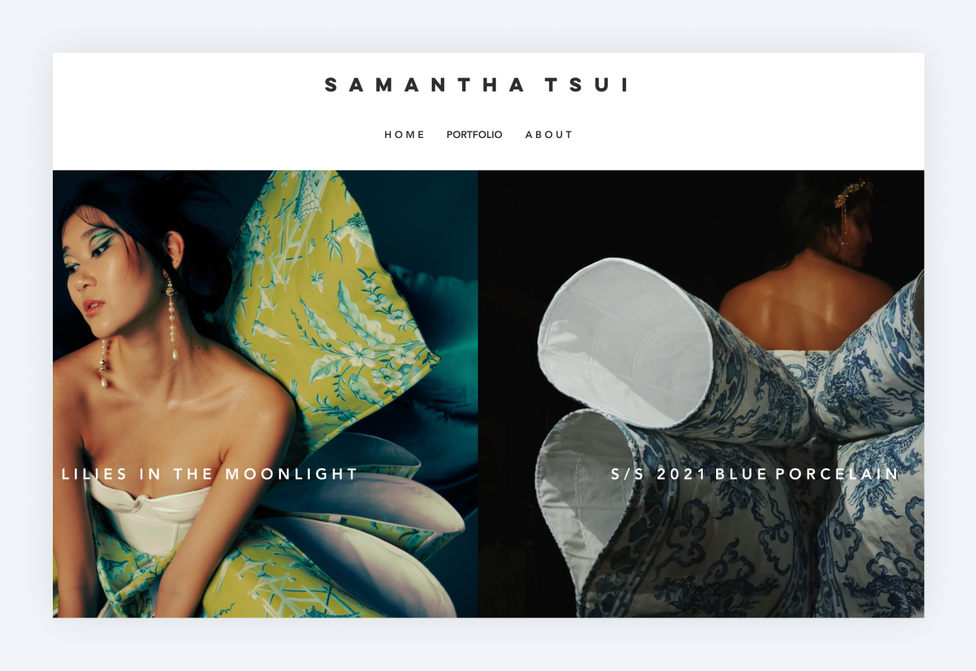 fashion designer portfolio example