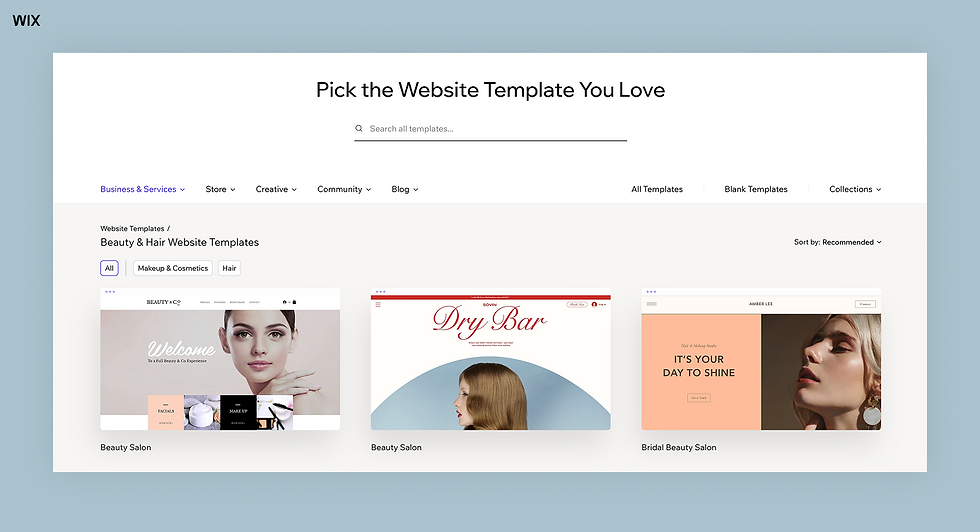 beauty and hair website templates best beauty website builders