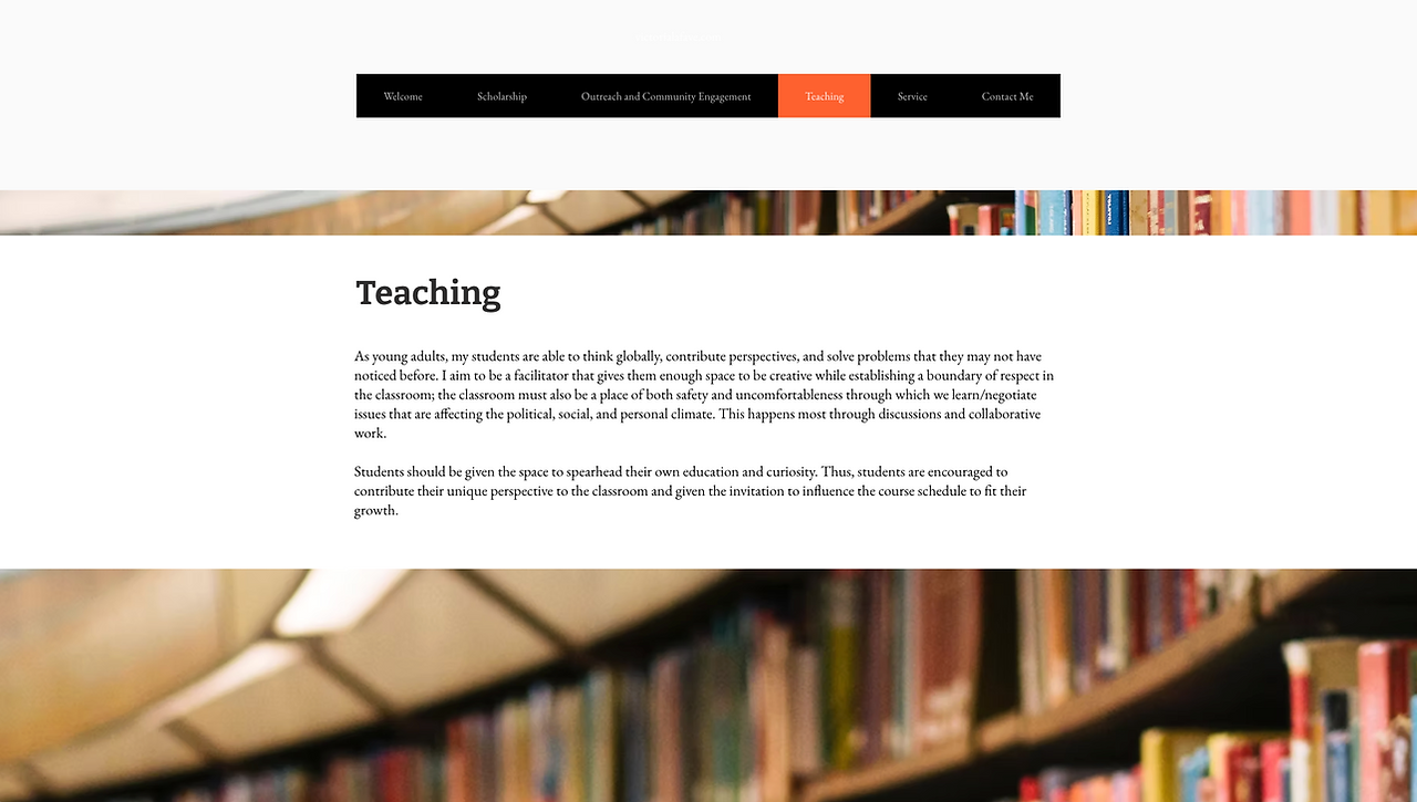 teaching tab for student portfolio examples