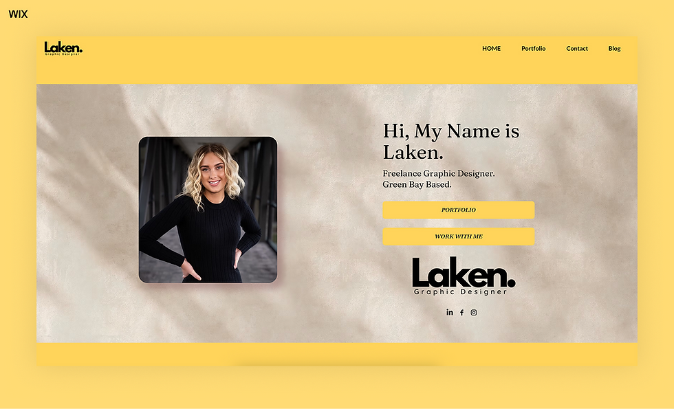 laken graphic designer wix portfolio