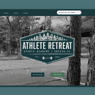 athletic retreat website built on wix