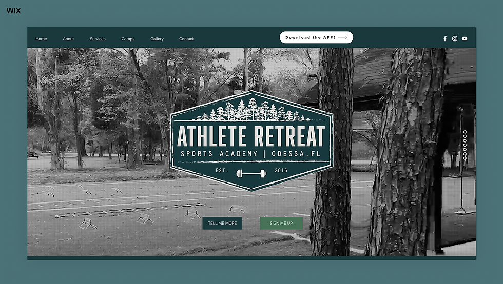 Athlete Retreat Sports Academy homepage