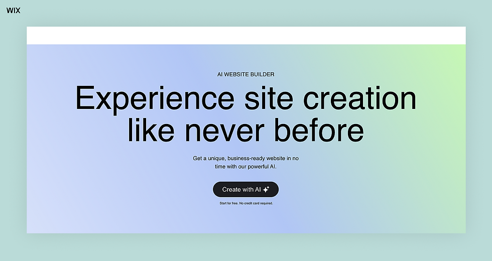 wix ai website builder
