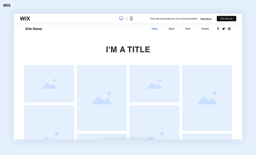 gallery website template 