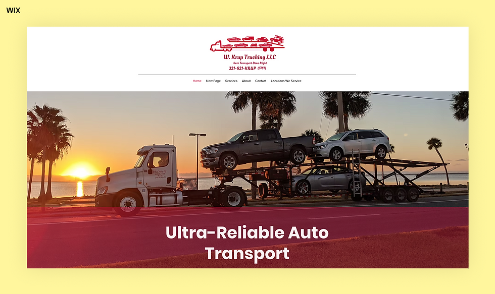 W. Krup Trucking LLC transport wix website