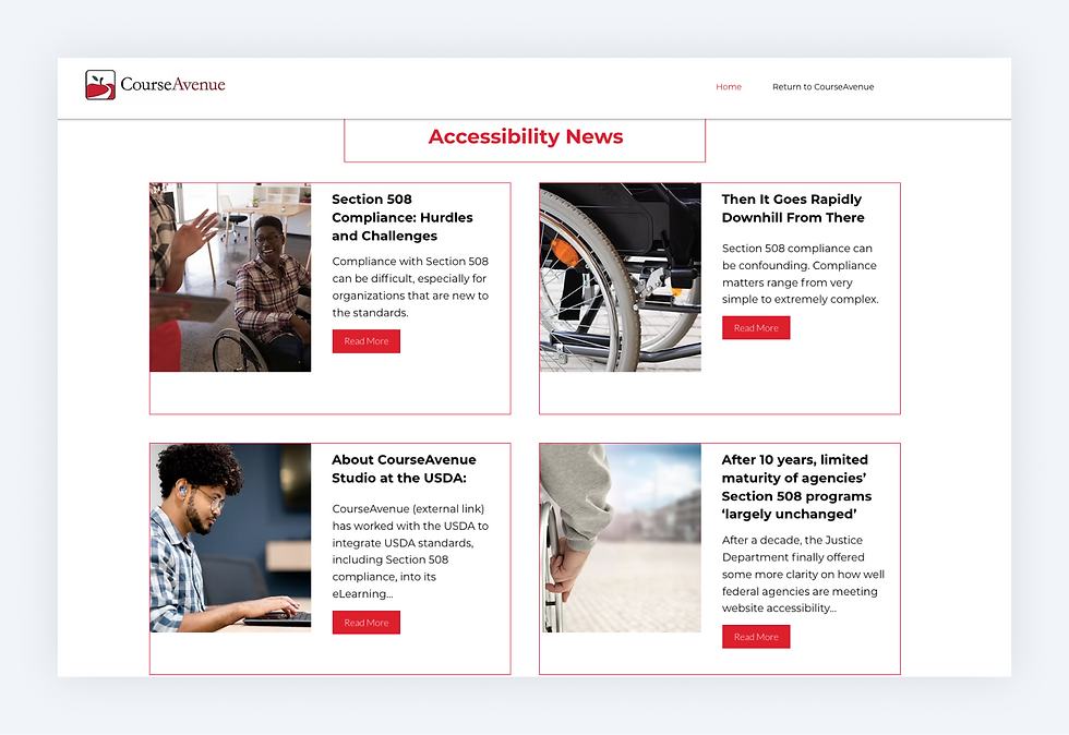 course avenue news website built on wix