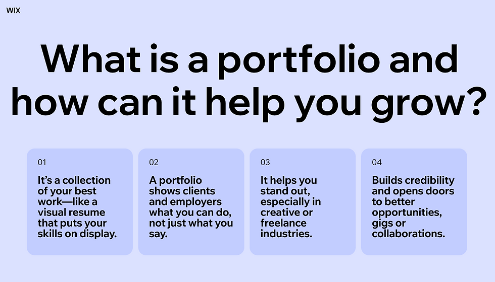 what is a portfolio and how can it help you grow infographic