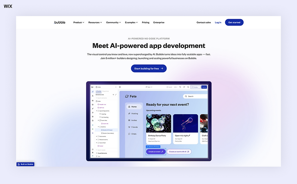 bubble website builder