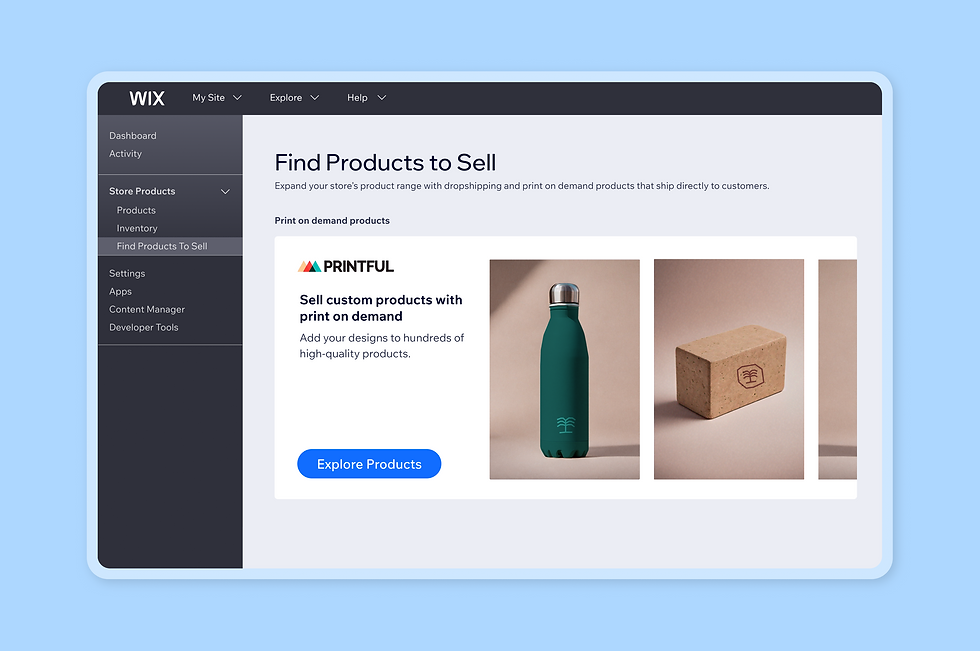 sell custom products with print on demand
