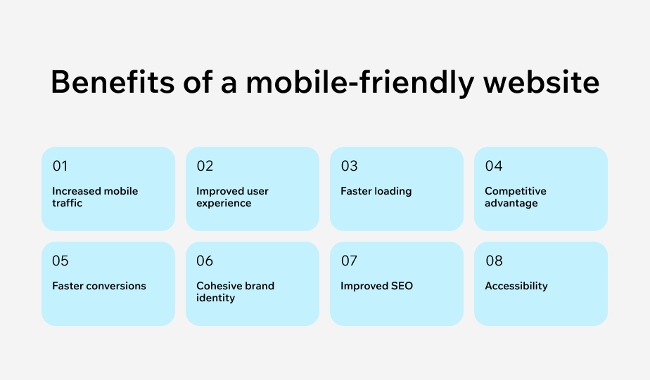 benefits of a mobile-friendly website infographic