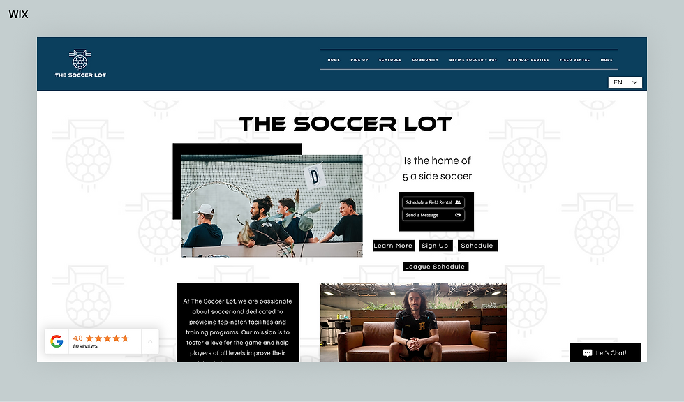The Soccer Lot homepage