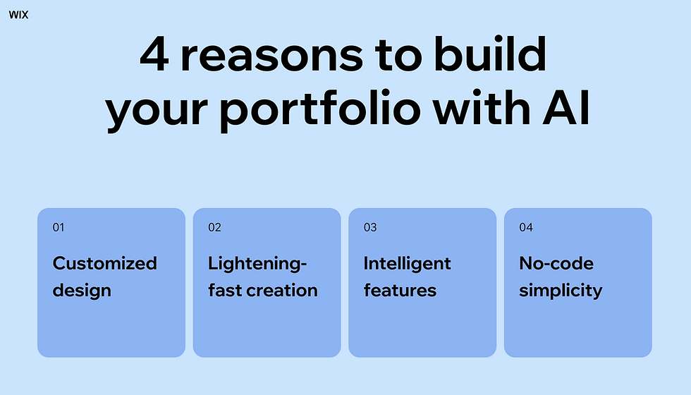 reasons to build your portfolio with ai infographic