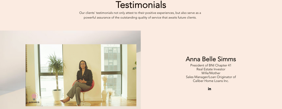 testimonials page affixed virtual assistant 