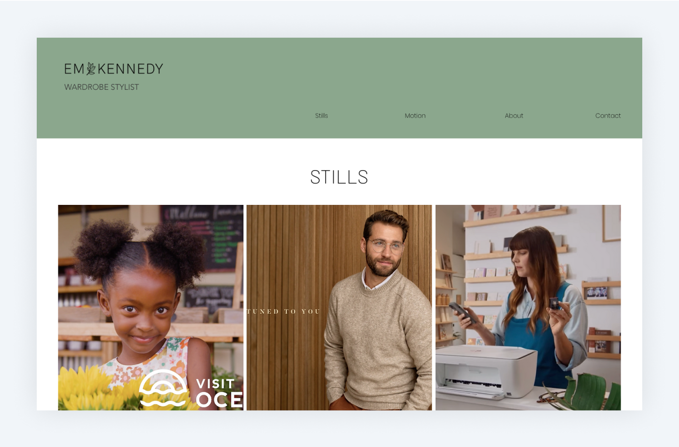 fashion stylist portfolio example