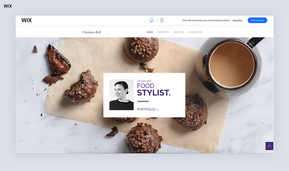 food stylist website templates