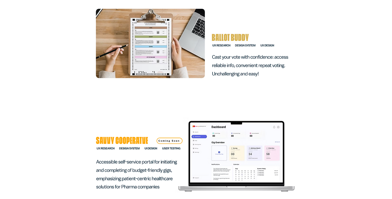 ux portfolio work and projects