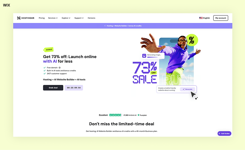 hostinger best website builder for marketing agencies