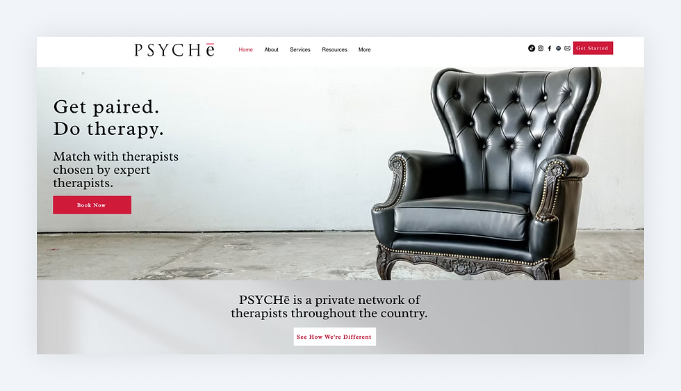 psyche wix therapy website