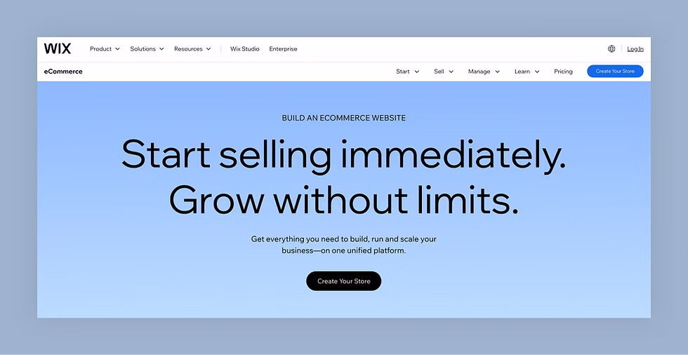 build a wix ecommerce website