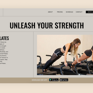 pilates website built on wix