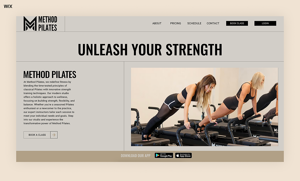 Method Pilates homepage