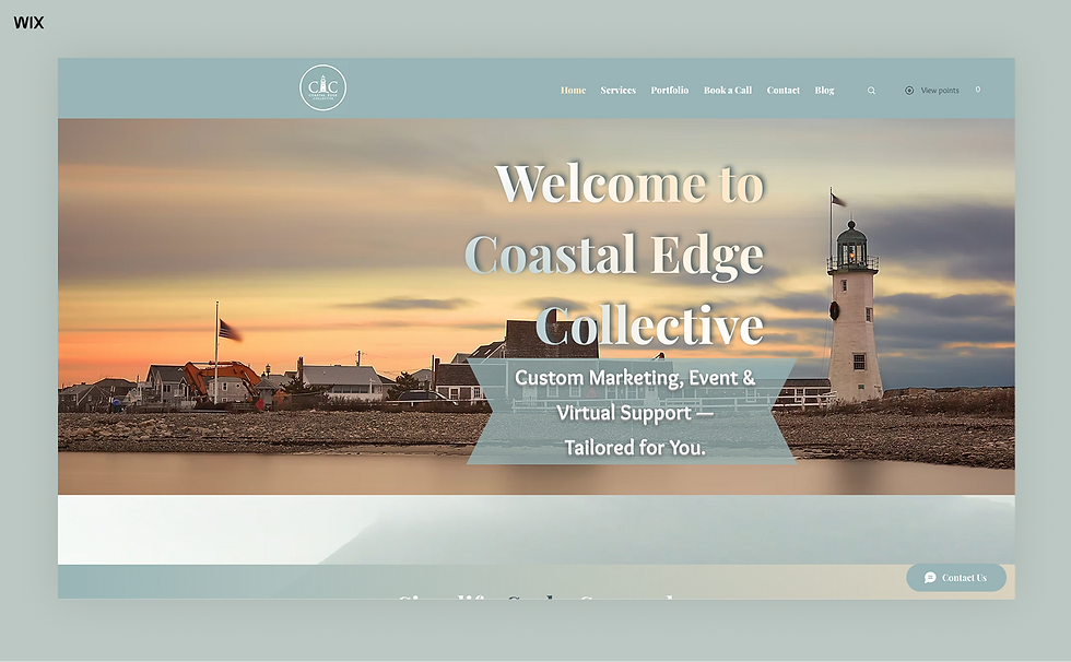 Coastal Edge Collective wix virtual assistant example website