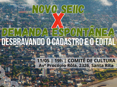 Comitê de Cultura do Amapá promove ação gratuita para orientar artistas sobre cadastro e editais culturais, nesta segunda-feira (11)