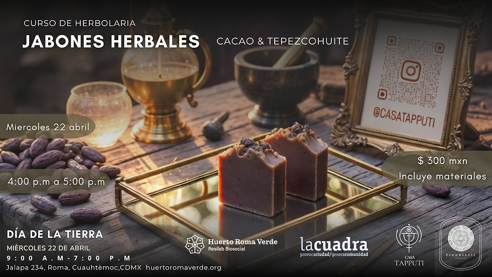 Taller de elaboración de jabón de cacao y tepezcohuite.
