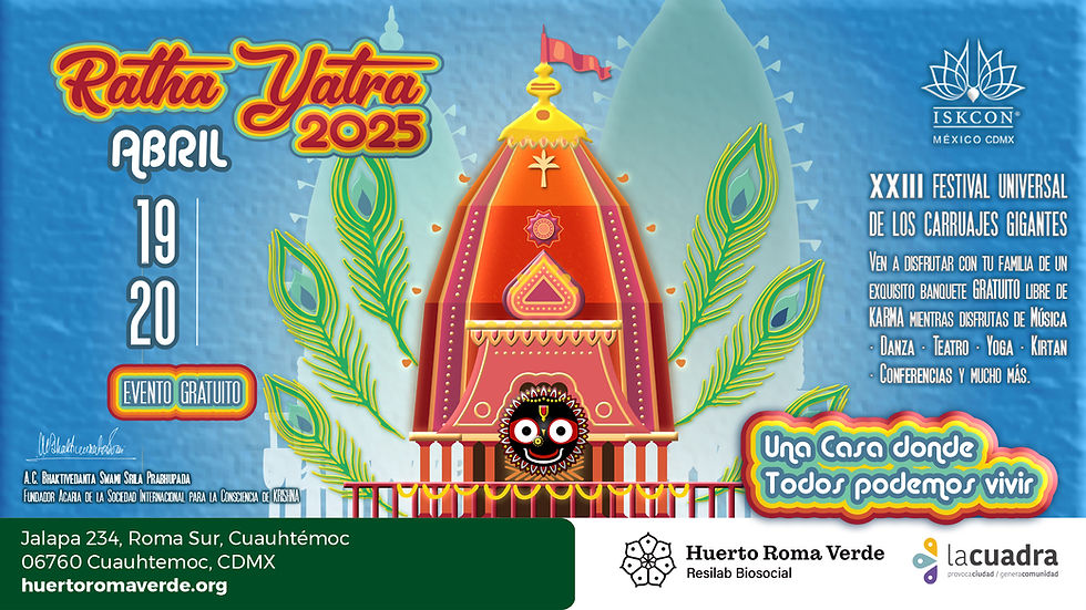 Festival Ratha Yatra 2025 CDMX