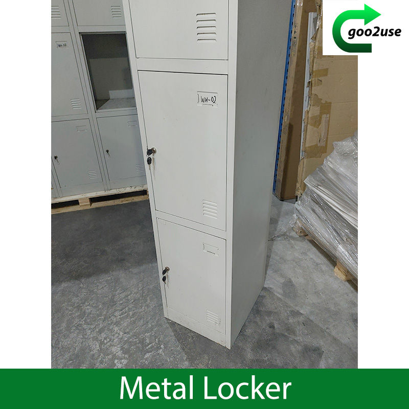 Thumbnail: 3 Doors Metal Locker Cabinet with Key