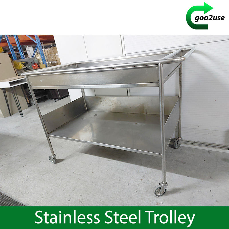 Thumbnail: Stainless Steel 2 Tier Movable Trolley
