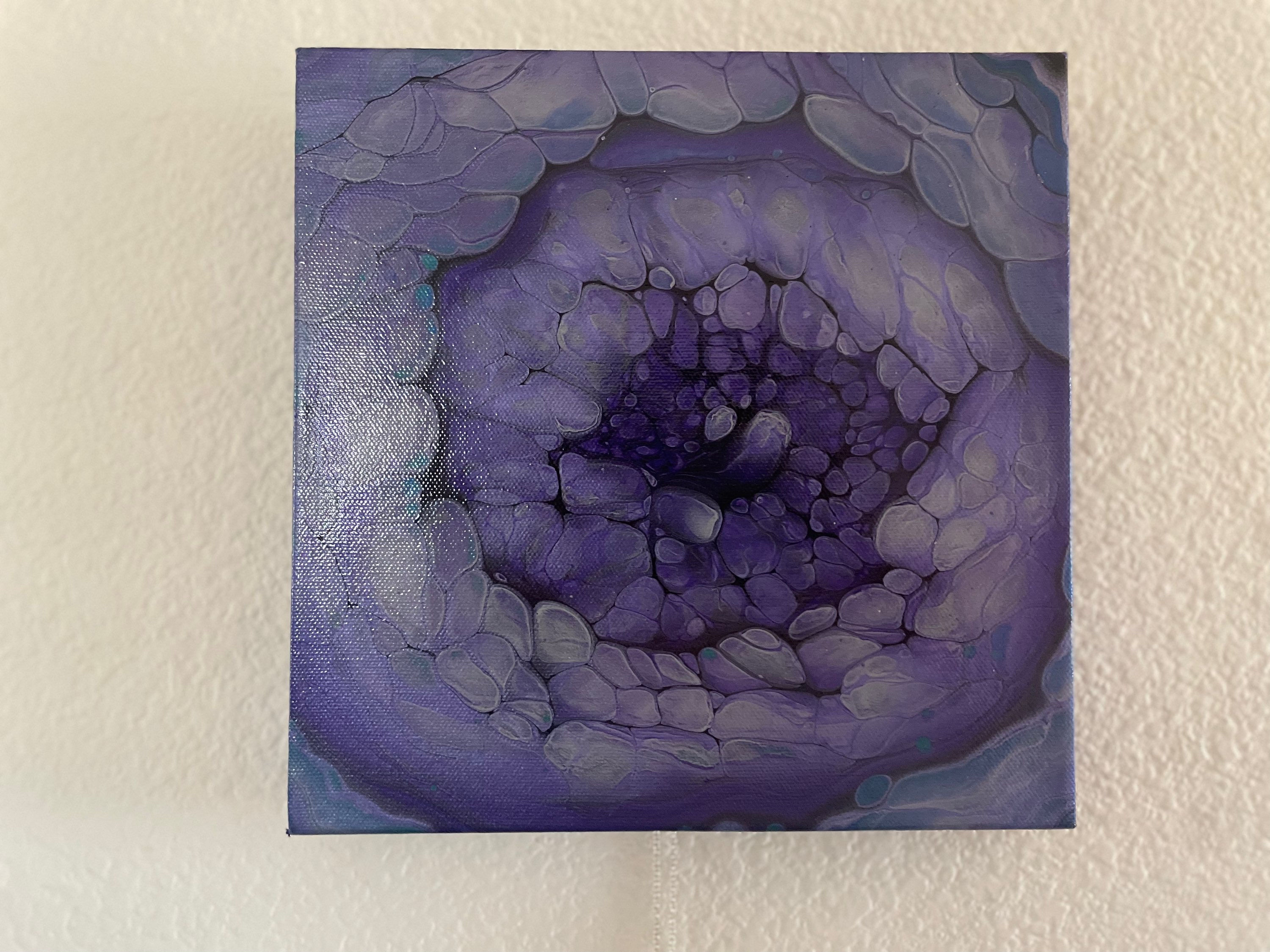 Purple Swirl 10x10 Acrylic on canvas 
