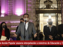 Bancada de Acción Popular anuncia interpelación a ministros de Educación y Transportes