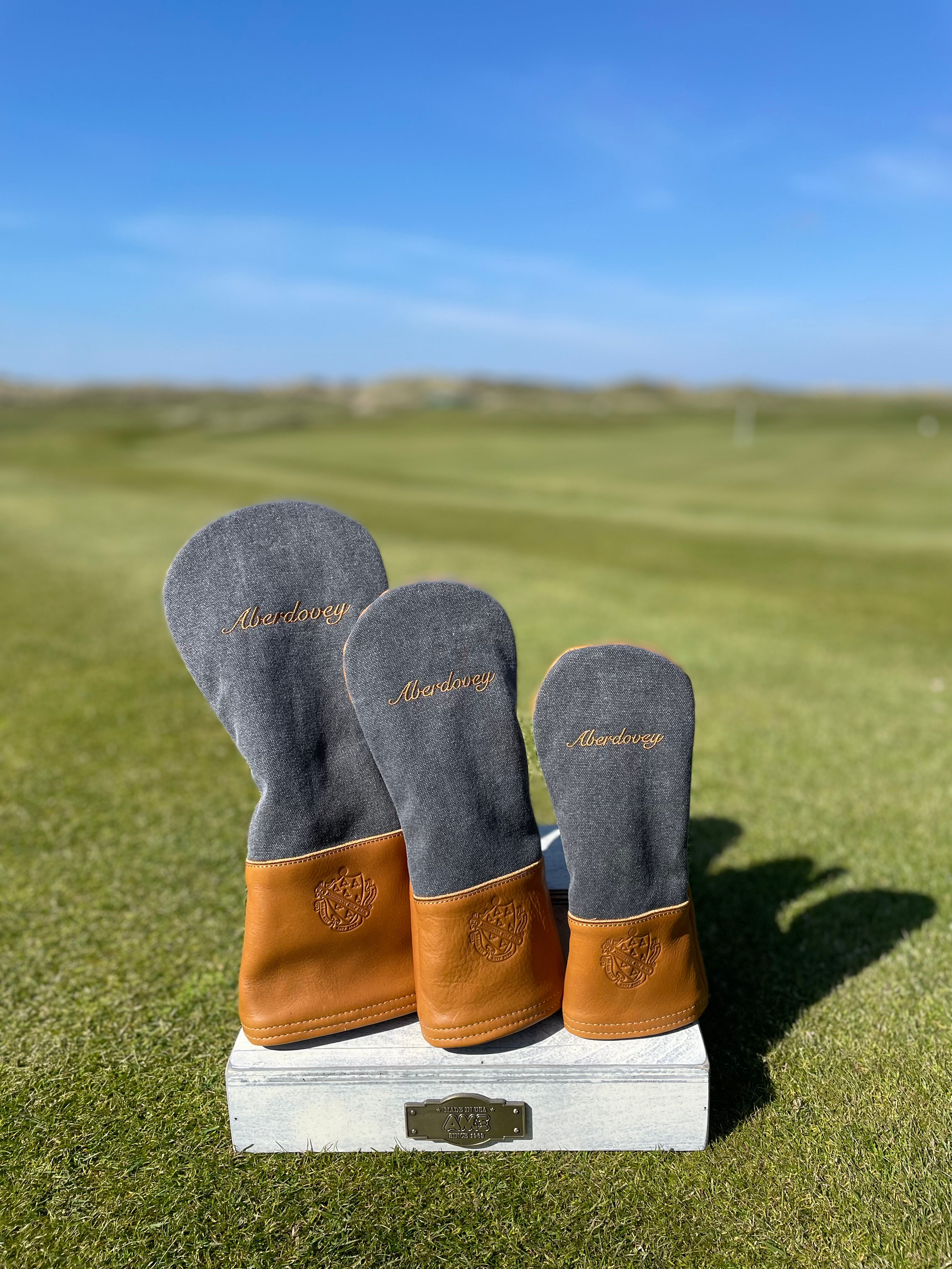 Aberdovey Golf Club Leather / Canvas Headcovers